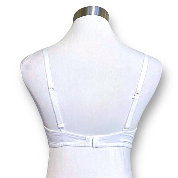 Ambrielle 34D Bra White Cotton Padded Push Up Demi Underwire T-shirt - Picture 6 of 10